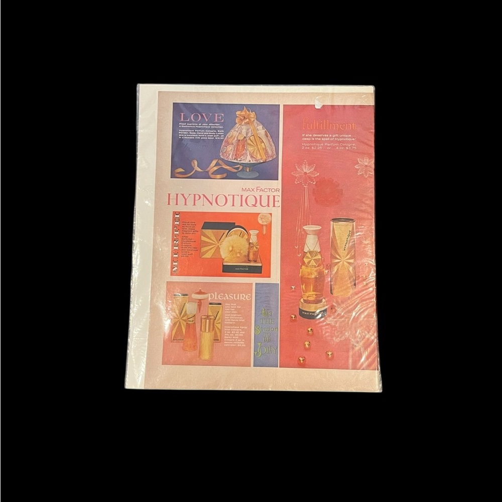 VTG Max Factor Parfum Cologne 1961 Advertising Print Lot Life Magazine Ephemera